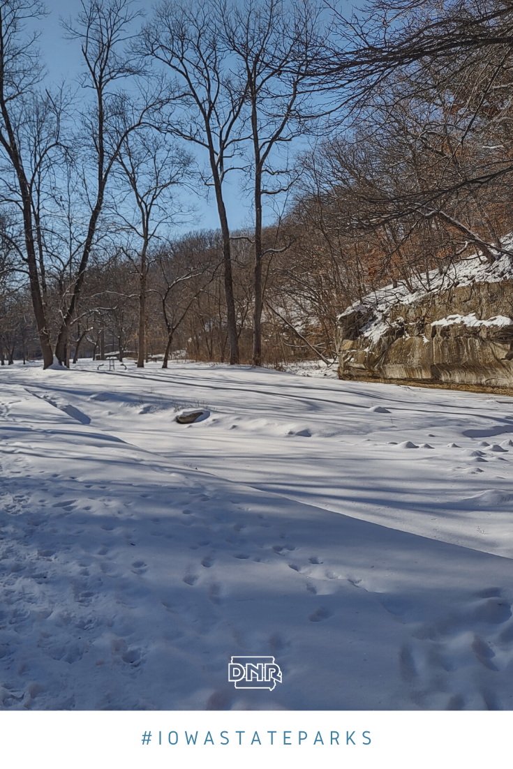 Come explore this snowy winter scene at Ledges State Park #IowaStateParks